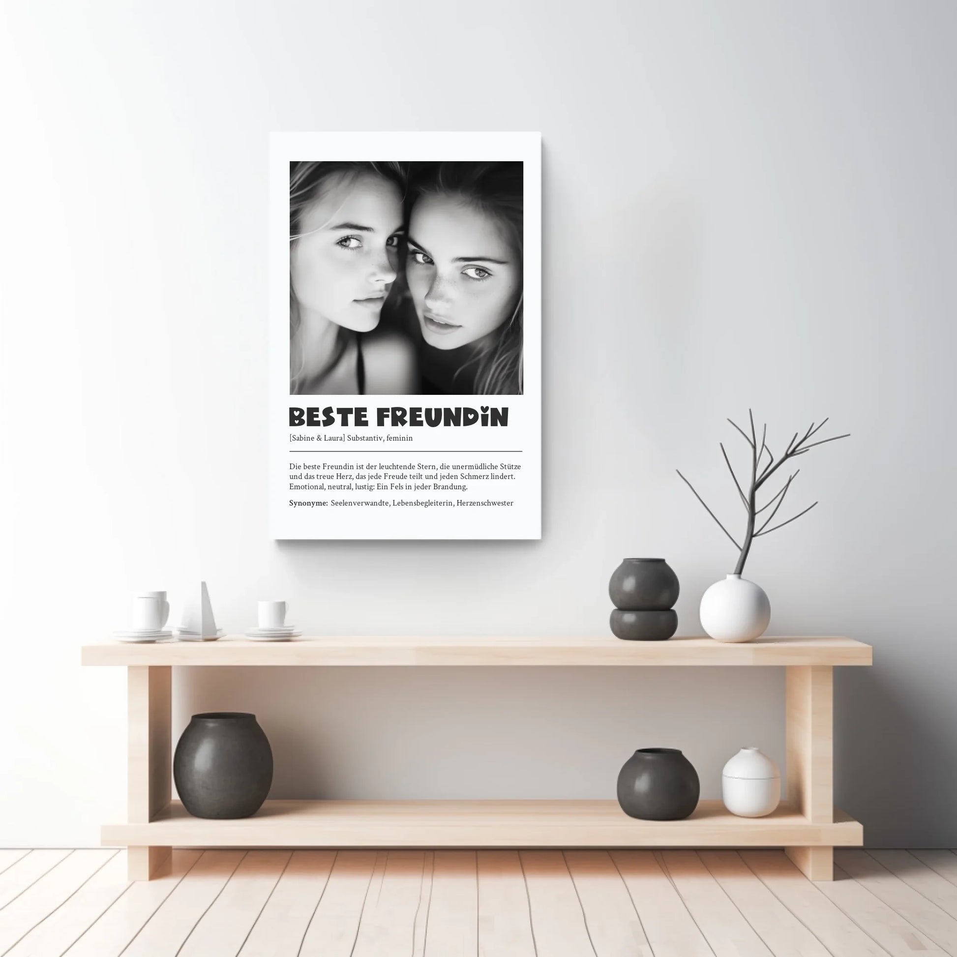 Definitions Poster Beste Freundin – Dein einzigartiges, personalisiertes Geschenk