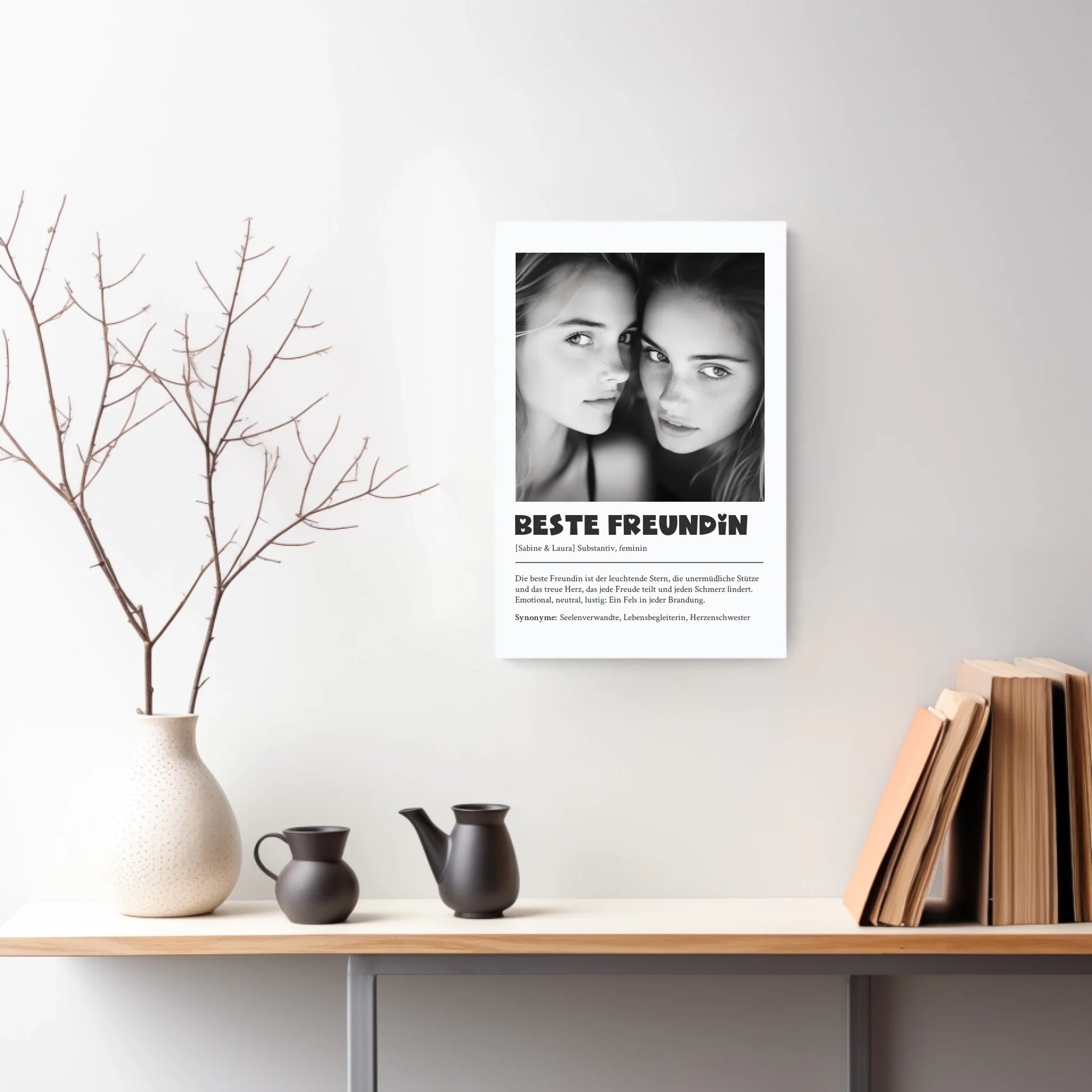 Definitions Poster Beste Freundin – Dein einzigartiges, personalisiertes Geschenk