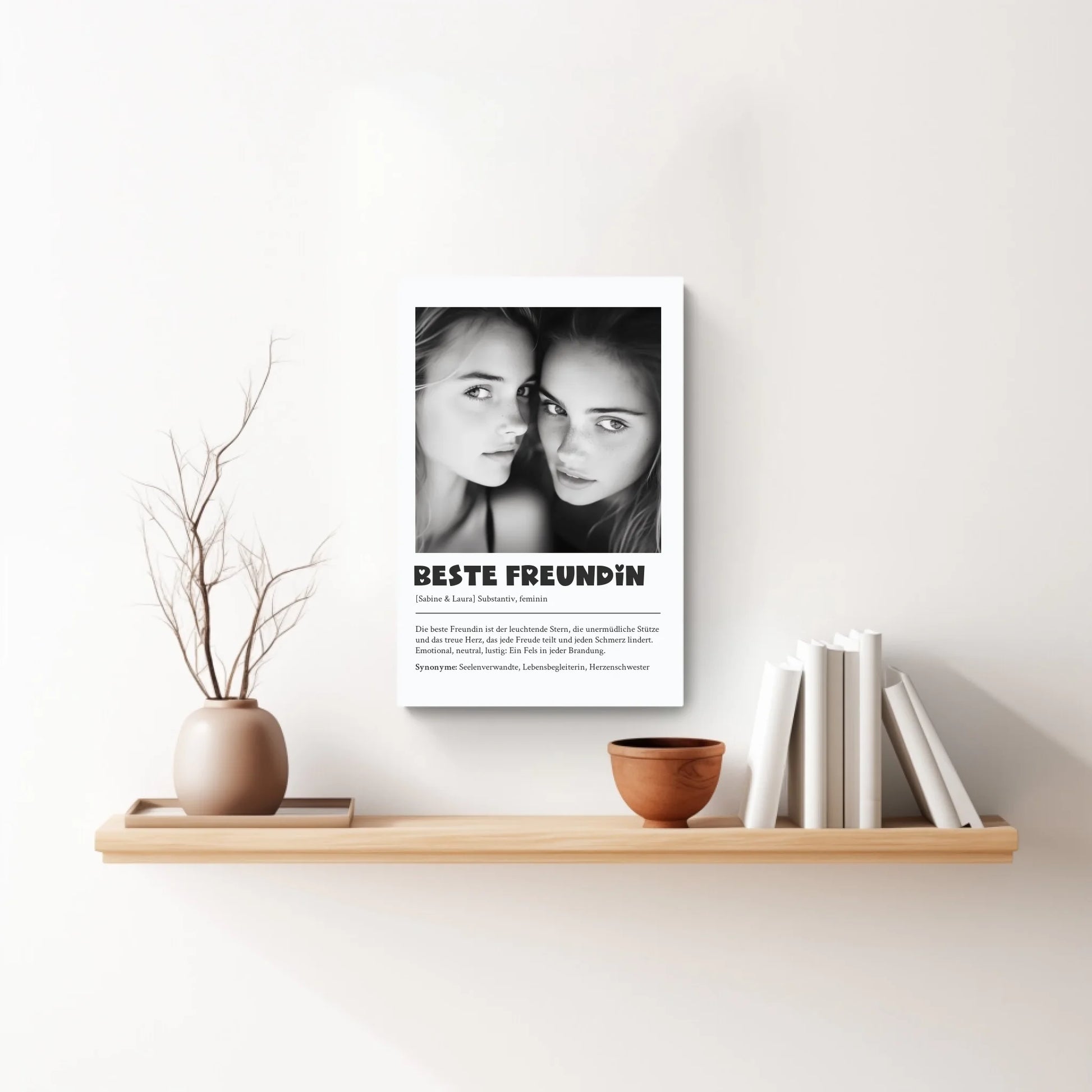 Definitions Poster Beste Freundin – Dein einzigartiges, personalisiertes Geschenk