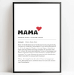Perfektes Geschenk zum Muttertag: Dein personalisiertes Definitions Poster - posterfolio.de
