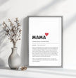 Perfektes Geschenk zum Muttertag: Dein personalisiertes Definitions Poster - posterfolio.de