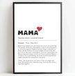 Perfektes Geschenk zum Muttertag: Dein personalisiertes Definitions Poster - posterfolio.de