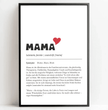 Perfektes Geschenk zum Muttertag: Dein personalisiertes Definitions Poster - posterfolio.de