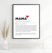 Perfektes Geschenk zum Muttertag: Dein personalisiertes Definitions Poster - posterfolio.de