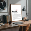 Perfektes Geschenk zum Muttertag: Dein personalisiertes Definitions Poster - posterfolio.de