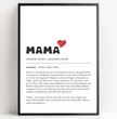 Perfektes Geschenk zum Muttertag: Dein personalisiertes Definitions Poster - posterfolio.de