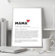 Perfektes Geschenk zum Muttertag: Dein personalisiertes Definitions Poster - posterfolio.de