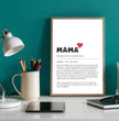 Perfektes Geschenk zum Muttertag: Dein personalisiertes Definitions Poster - posterfolio.de
