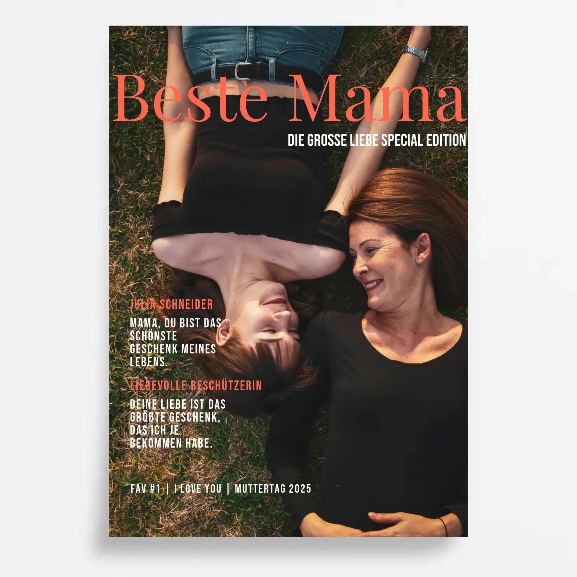 Das perfekte Muttertagsgeschenk - Personalisiertes Fashion-Magazin Poster