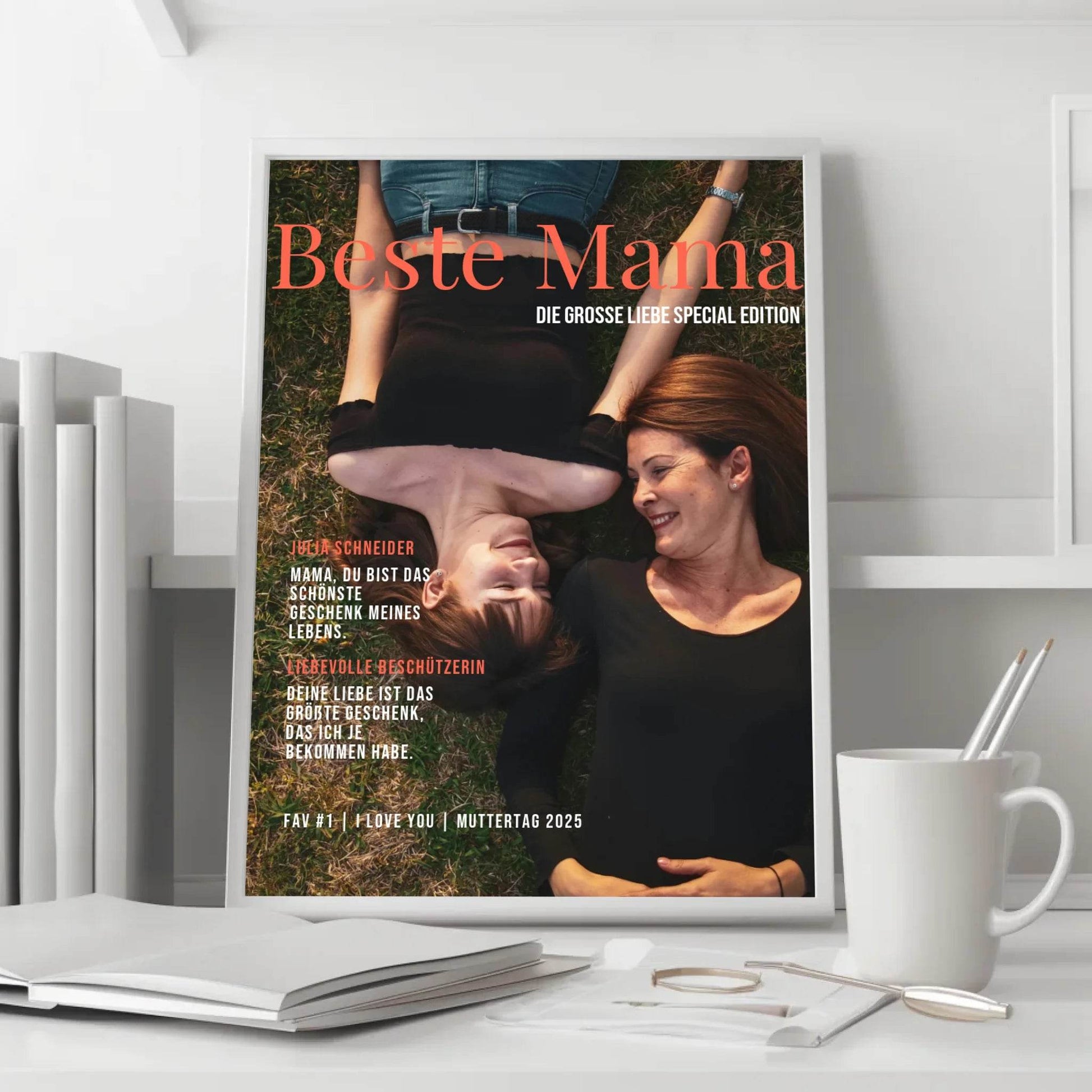Personalisiertes Geschenk Poster mit Bilderrahmen