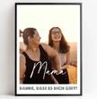 Einzigartiges Geschenk: Personalisiertes Poster mit Foto - Danke Mama - posterfolio.de
