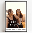 Einzigartiges Geschenk: Personalisiertes Poster mit Foto - Danke Mama - posterfolio.de
