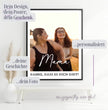 Einzigartiges Geschenk: Personalisiertes Poster mit Foto - Danke Mama - posterfolio.de