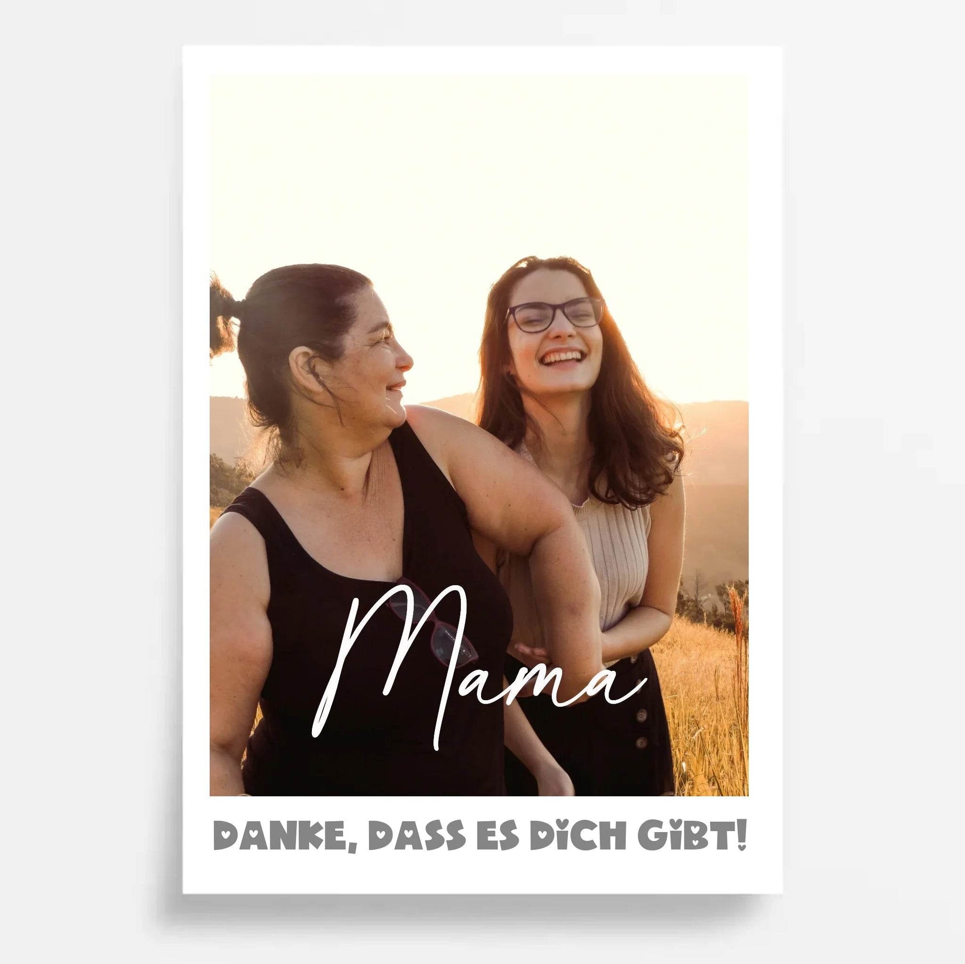 Einzigartiges Geschenk: Personalisiertes Poster mit Foto - Danke Mama - posterfolio.de