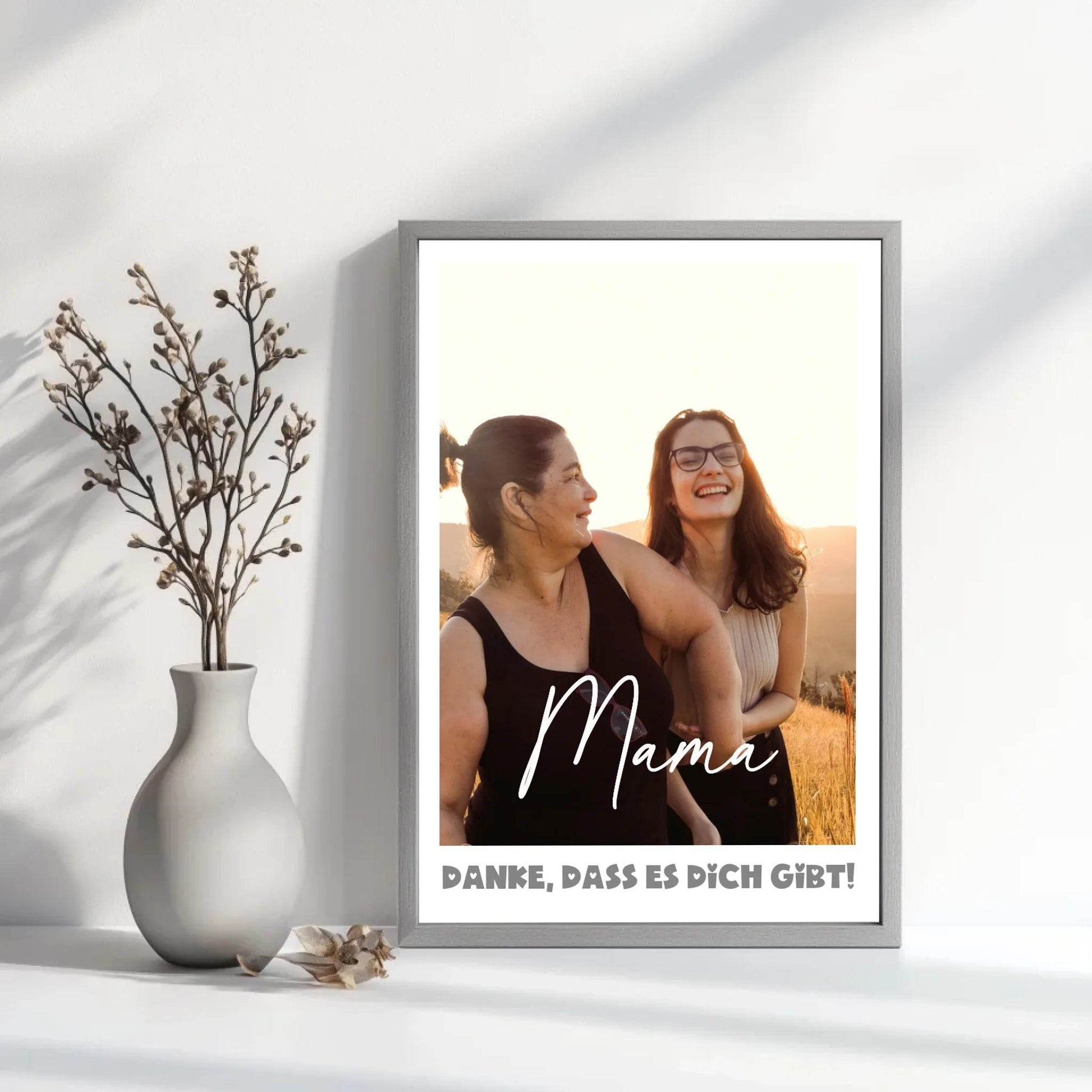 Einzigartiges Geschenk: Personalisiertes Poster mit Foto - Danke Mama - posterfolio.de