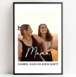 Einzigartiges Geschenk: Personalisiertes Poster mit Foto - Danke Mama - posterfolio.de