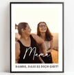Einzigartiges Geschenk: Personalisiertes Poster mit Foto - Danke Mama - posterfolio.de