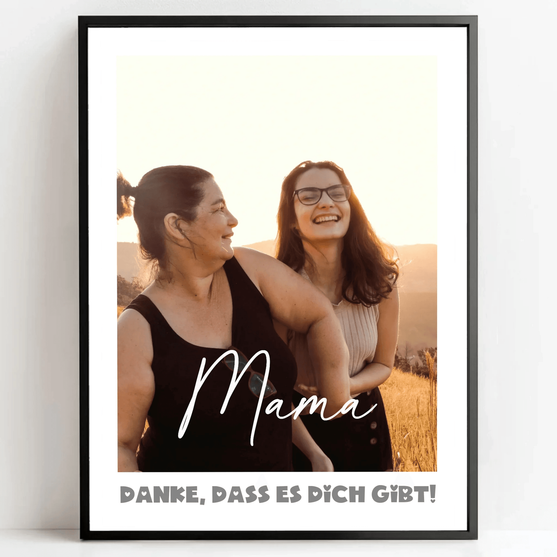 Einzigartiges Geschenk: Personalisiertes Poster mit Foto - Danke Mama - posterfolio.de
