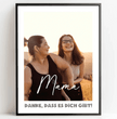 Einzigartiges Geschenk: Personalisiertes Poster mit Foto - Danke Mama - posterfolio.de