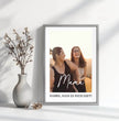 Einzigartiges Geschenk: Personalisiertes Poster mit Foto - Danke Mama - posterfolio.de