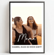 Einzigartiges Geschenk: Personalisiertes Poster mit Foto - Danke Mama - posterfolio.de