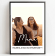 Einzigartiges Geschenk: Personalisiertes Poster mit Foto - Danke Mama - posterfolio.de