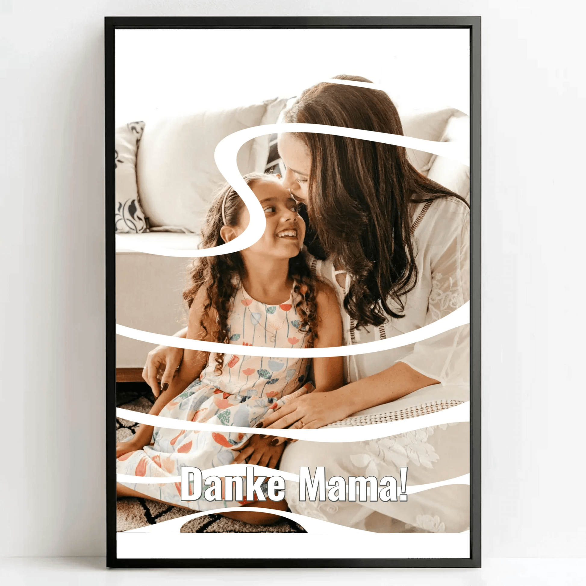 Personalisierte Poster Bilderrahmen schwarz matt 20 x 30 cm