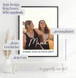 Einzigartiges Geschenk: Personalisiertes Poster mit Foto - Danke Mama - posterfolio.de
