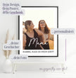 Einzigartiges Geschenk: Personalisiertes Poster mit Foto - Danke Mama - posterfolio.de