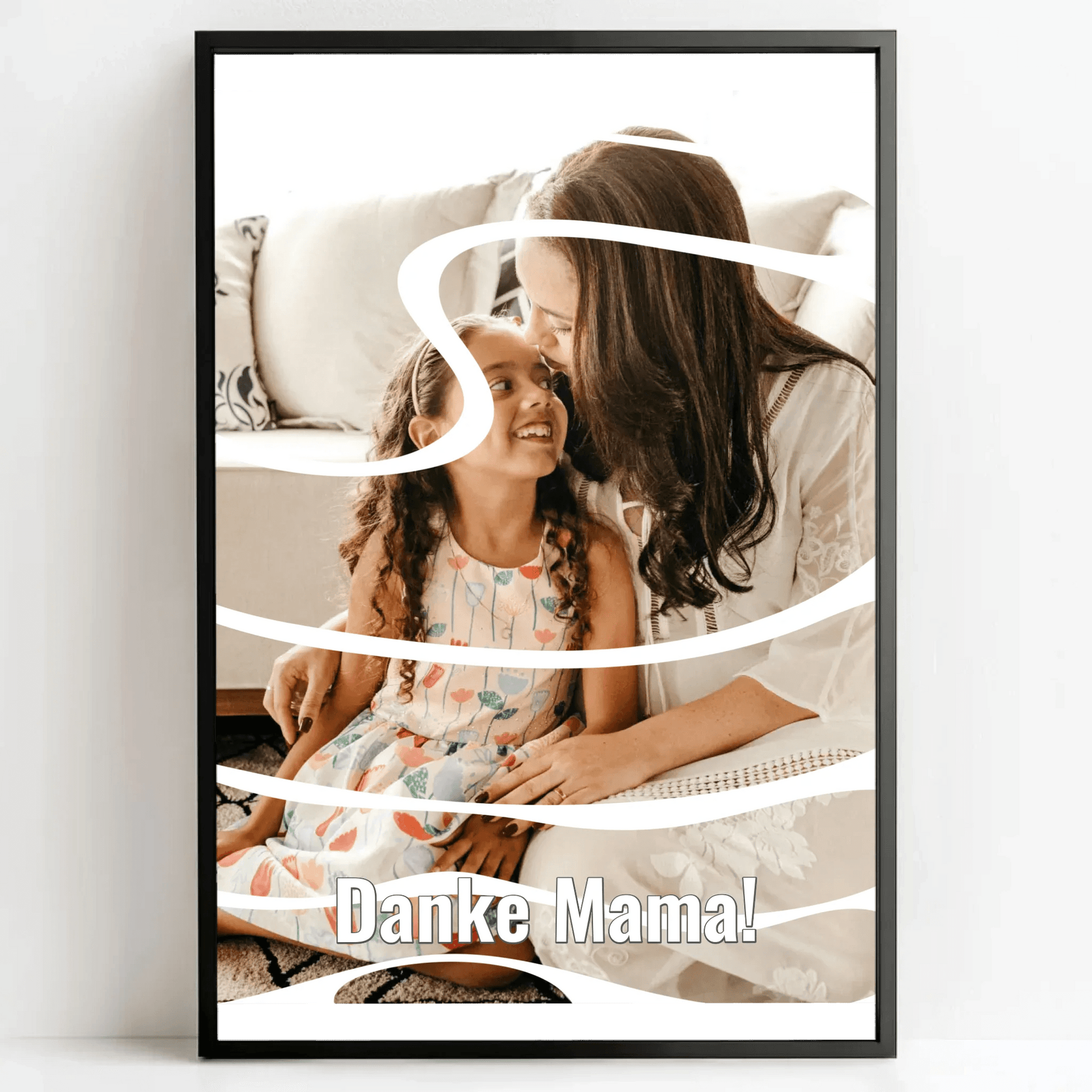 Personalisierte Poster Bilderrahmen schwarz matt 40 x 60 cm