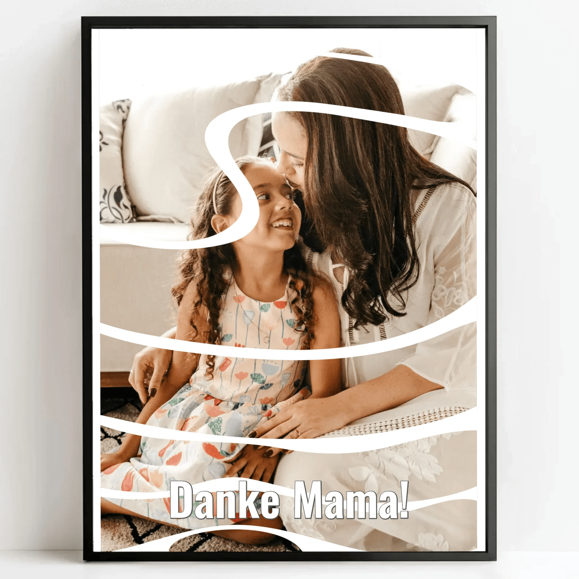 Personalisierte Poster Bilderrahmen schwarz matt 60 x 80 cm
